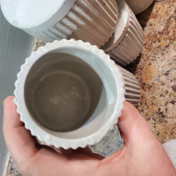 Handcrafted Concrete Candle Vessels – Set of 10 Grey - Picture 5 of 5